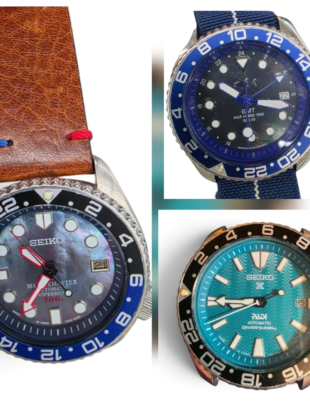 3 Seiko-Mod Men's Dive Watch